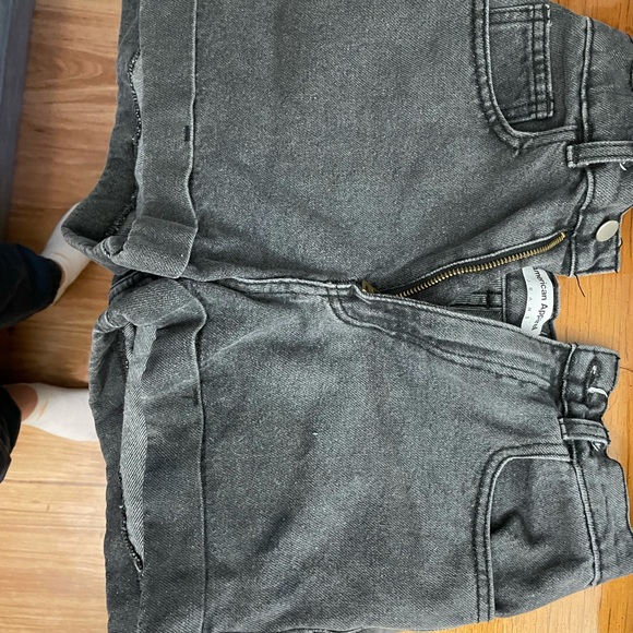 American Apparel High Waist Black Jean Short - Picture 2 of 5